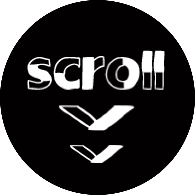 scroll logo with arrow